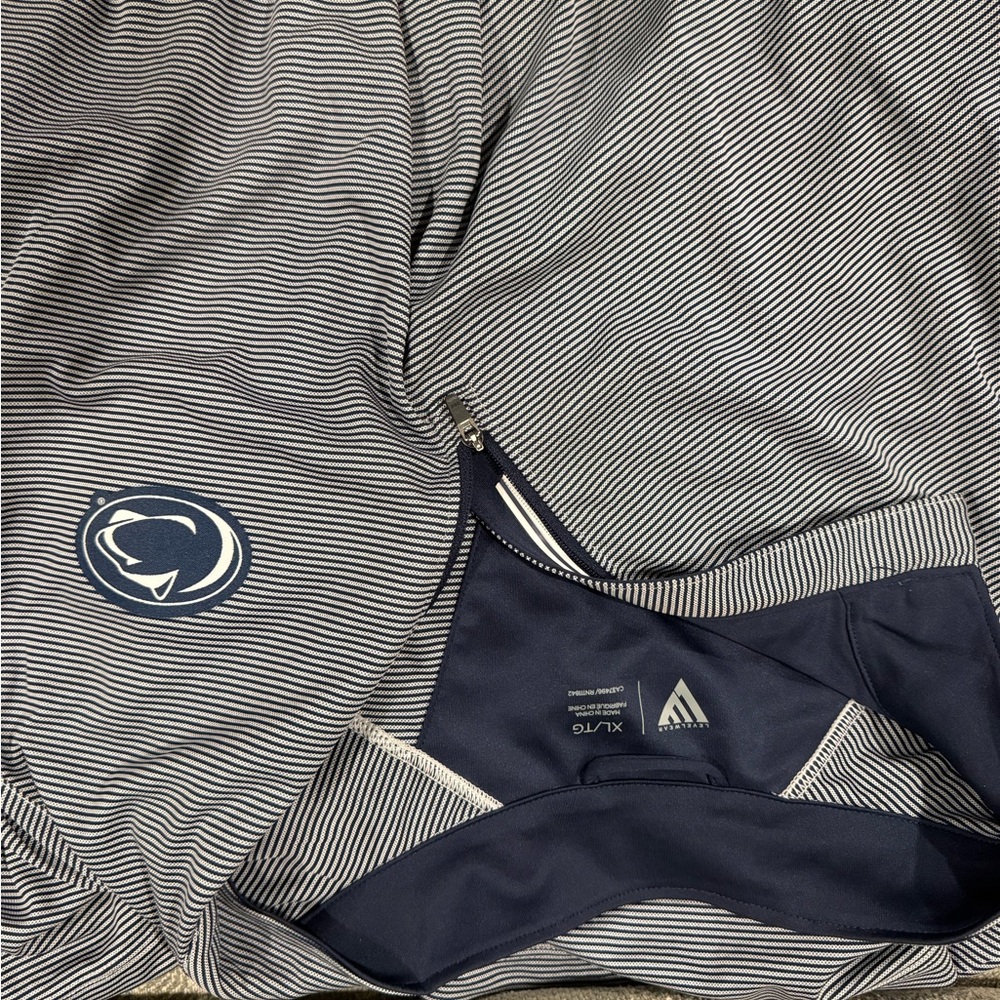Adidas Navy Striped Men's Lightweight Jacket
